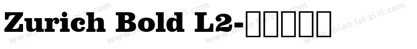 Zurich Bold L2字体转换